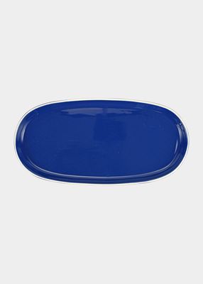 Chroma Blue Narrow Oval Platter