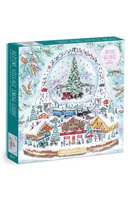 Chronicle Books Michael Storrings Alpine Village Snowglobe 500-Piece Puzzle in White Multicolor
