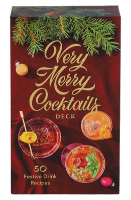 Chronicle Books 'Very Merry Cocktails' Deck in Burgundy Multi