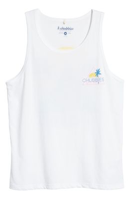 Chubbies Men's Graphic Tank Top in The Main Sail Light