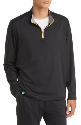 Chubbies Movementum Quarter Zip Pullover in The Obsidian