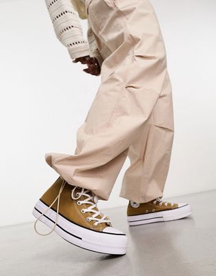 Chuck Taylor All Star Lift Platform sneakers in tan-Neutral
