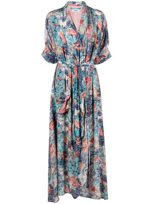 Chufy all-over graphic-print kaftan - Blue