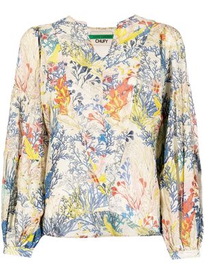 Chufy Cliff foliage-print blouse - Multicolour