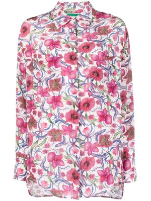 Chufy floral-print silk shirt - Pink