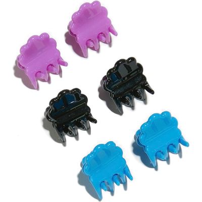 Chunks Assorted 6-Pack Micro Claw Clips in Berry 