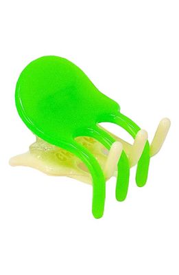 Chunks Jester Mini Two-Tone Claw Clip in Neon Green And Nude