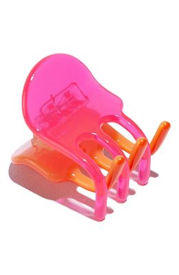 Chunks Jester Mini Two-Tone Claw Clip in Pink And Orange