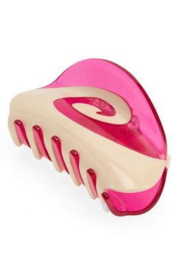 Chunks Swirl Claw Clip in Pink /Ivory