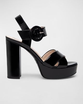 Chunky Patent Leather Dress Sandals