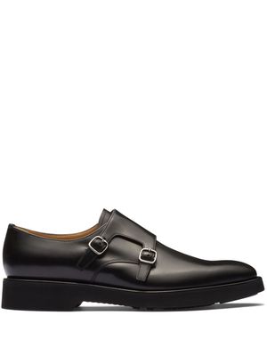 Church's double-buckle leather monk shoes - Black