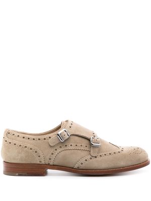Church's perforated suede monk shoes - Neutrals