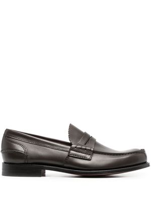 Church's polished-finish round-toe loafers - Brown