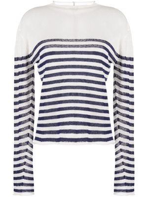 Ciao Lucia striped long-sleeve top - White
