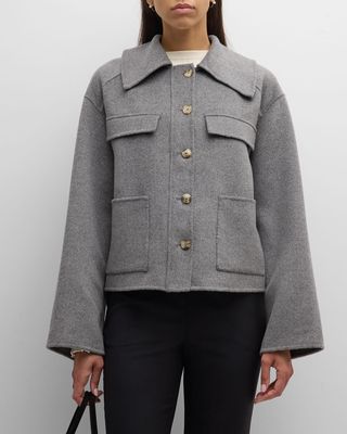 Cilla Cashmere-Blend Short Jacket