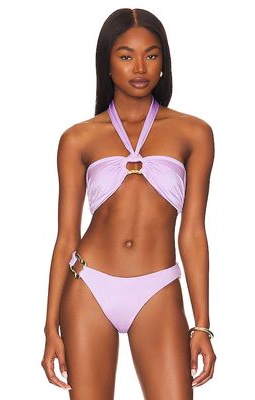 CIN CIN Locket Bikini Top in Lavender