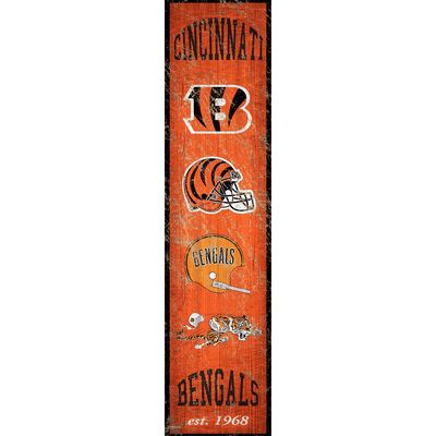 Cincinnati Bengals 6'' x 24'' Vertical Heritage Banner Sign