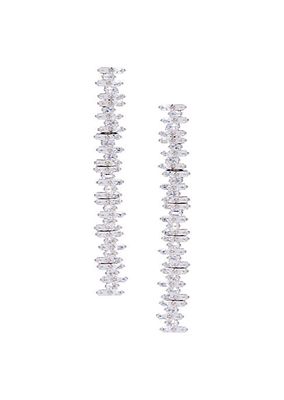 Cindy Rhodium Vermeil & Crystal Drop Earrings