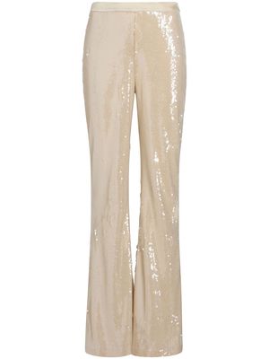 Cinq A Sept Amy sequin flared trousers - Neutrals