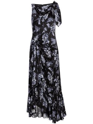 Cinq A Sept Anwen floral-print silk dress - Black