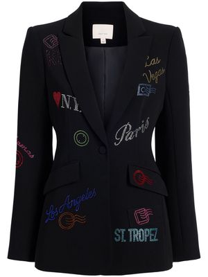 Cinq A Sept Around The World crystal-embellished blazer - Black