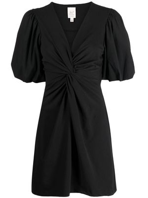 Cinq A Sept Bette puff-sleeve dress - Black