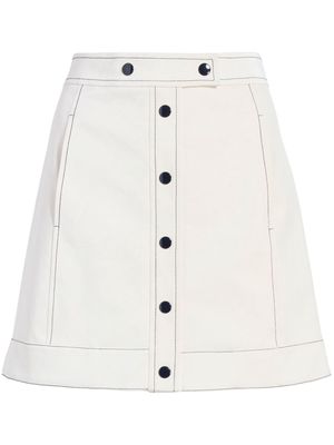 Cinq A Sept Ciara contrast-stitch miniskirt - White