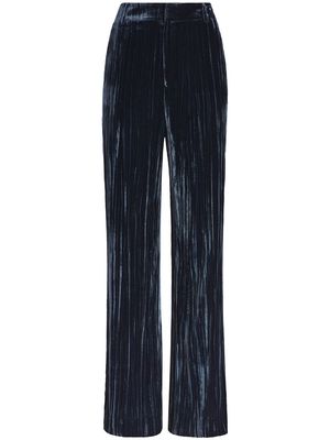 Cinq A Sept Collins velvet wide-leg trousers - Blue