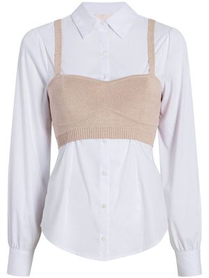 Cinq A Sept Connie layered shirt - White