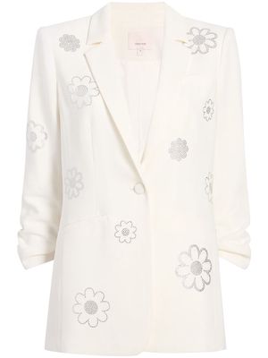 Cinq A Sept crystal flowers blazer - Neutrals