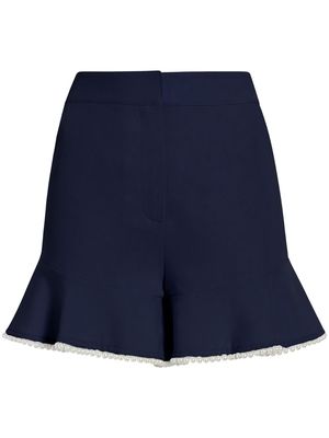 Cinq A Sept Ditsy Neema seersucker shorts - Blue