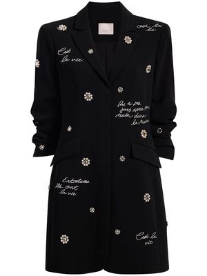 Cinq A Sept embellished-detail blazer dress - Black