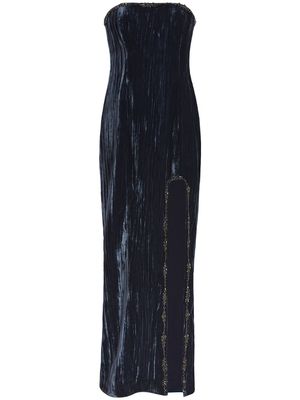 Cinq A Sept Eponine strapless velvet gown - Blue