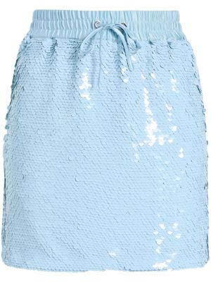 Cinq A Sept Esti paillette-embellished skirt - Blue
