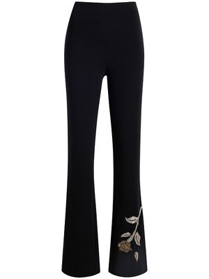 Cinq A Sept Eva rose-detail trousers - Black