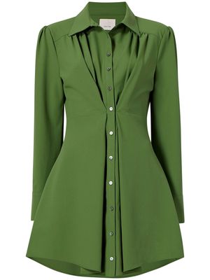 Cinq A Sept flared button-up shirt-dress - Green
