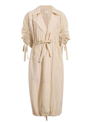 Cinq A Sept gathered-detail trench coat - Neutrals