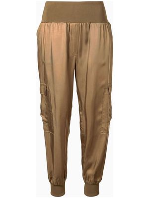 Cinq A Sept Giles elasticated-waistband cargo trousers - Brown