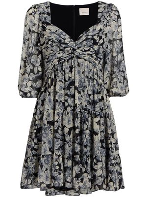 Cinq A Sept Harlie floral-print mini dress - Blue