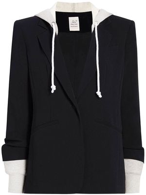 Cinq A Sept hooded single-breasted blazer - Black