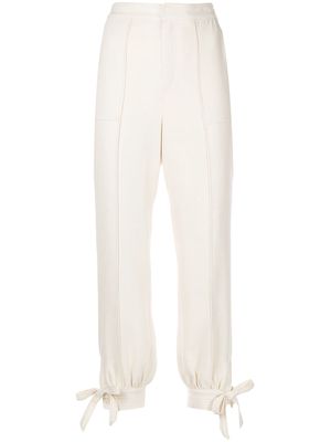 Cinq A Sept Janin ankle tie trousers - White