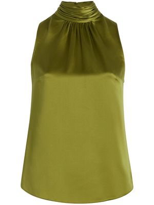 Cinq A Sept Jaylee open-back silk blouse - Green