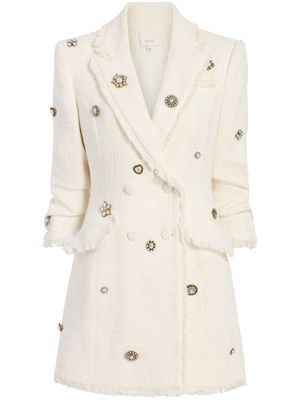 Cinq A Sept Joel pearl-detail blazer dress - White