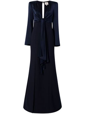 Cinq A Sept Julianne knot-detail gown - Blue
