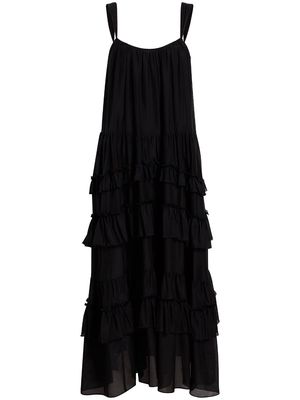 Cinq A Sept Kandra tiered cotton dress - Black