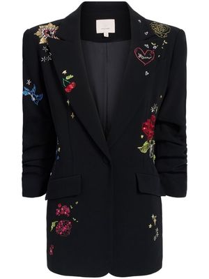 Cinq A Sept Kelsa embroidered-design blazer - Black