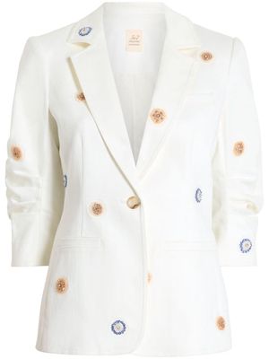 Cinq A Sept Khloe charm-detail blazer - White