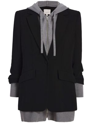Cinq A Sept Khloe layered hoodie blazer - Black