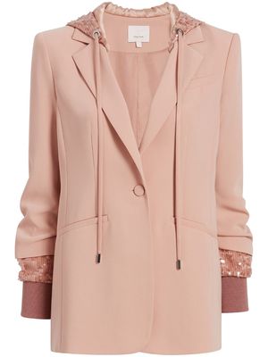 Cinq A Sept Khloe sequin-embellished hooded blazer - Pink