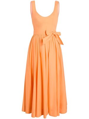 Cinq A Sept Kilah draped midi dress - Orange